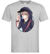 Мужская футболка Boy with bubble gum Серый фото