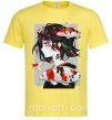 Мужская футболка Anime fish and girl Лимонный фото