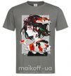 Мужская футболка Anime fish and girl Графит фото