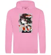 Женская толстовка (худи) Anime fish and girl Розовый фото
