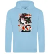 Женская толстовка (худи) Anime fish and girl Голубой фото