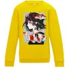Детский Свитшот Anime fish and girl Солнечно желтый фото