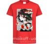 Детская футболка Anime fish and girl Красный фото