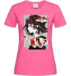 Жіноча футболка Anime fish and girl Яскраво-рожевий фото