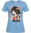 Жіноча футболка Anime fish and girl Блакитний фото