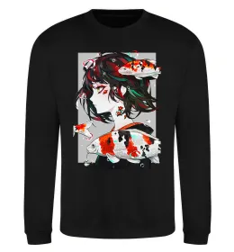 Світшот Anime boy without heart Чорний фото