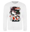 Світшот Anime fish and girl Білий фото