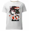 Мужская премиум футболка Anime fish and girl Белый Мужская премиум футболка Anime fish and girl Белый фото