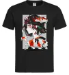 Чоловіча футболка Anime fish and girl Чорний фото