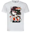 Чоловіча футболка Anime fish and girl Білий фото