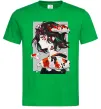 Чоловіча футболка Anime fish and girl Зелений фото