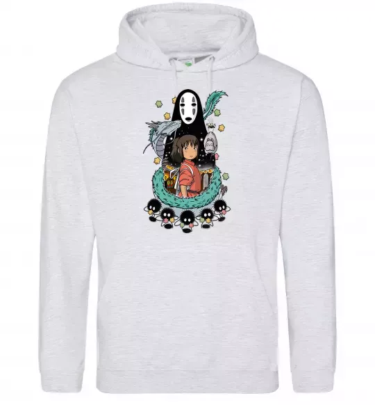 Жіноча толстовка (худі) Віднесені примарами Сірий меланж фото