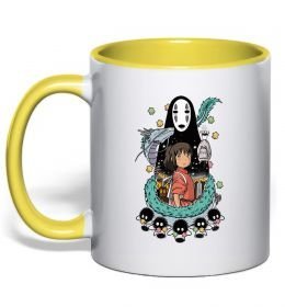 Чашка з кольоровою ручкою Віднесені примарами