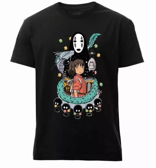 Мужская премиум футболка Віднесені примарами Черный фото