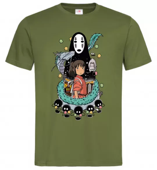 Мужская футболка Віднесені примарами Оливковый фото