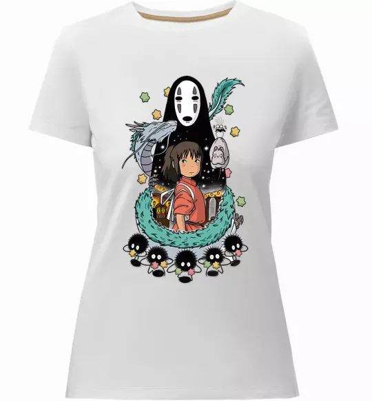 Женская премиум футболка Віднесені примарами Белый фото