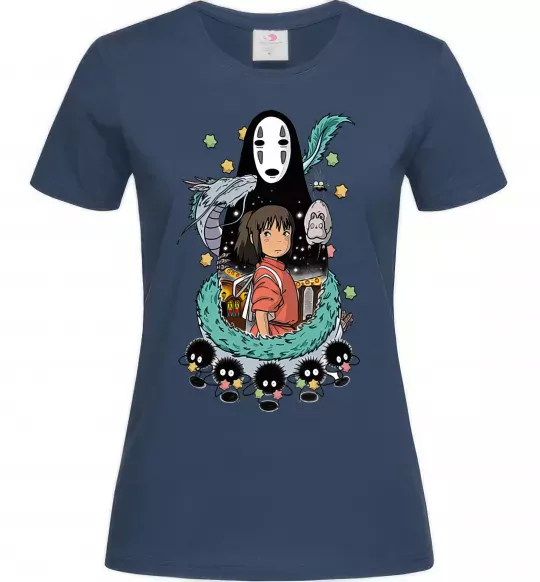 Жіноча футболка Віднесені примарами Темно-синій фото