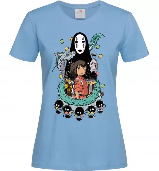 Жіноча футболка Віднесені примарами Блакитний фото