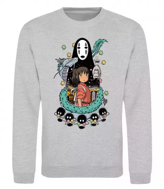 Свитшот Віднесені примарами Серый меланж фото