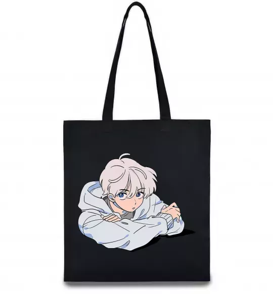 Еко-сумка Anime art boy Чорний фото