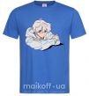 Мужская футболка Anime art boy Ярко-синий фото