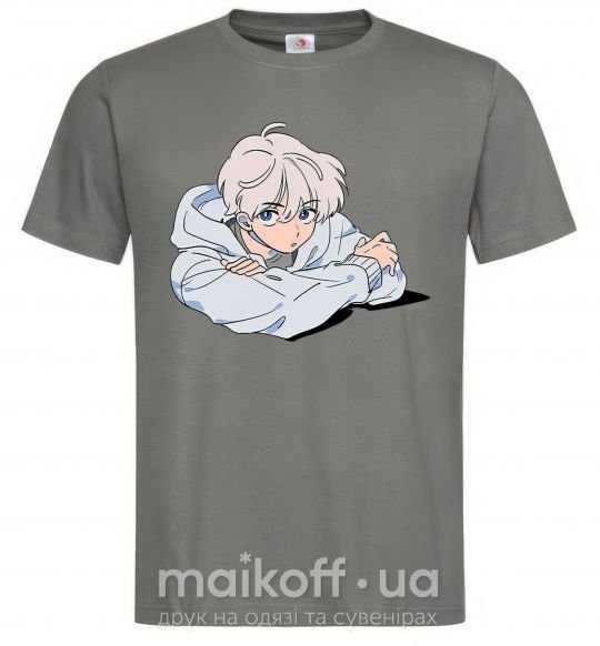 Чоловіча футболка Anime art boy Графіт фото