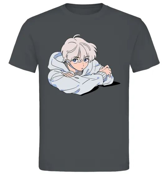 Чоловіча футболка Anime art boy Графіт фото
