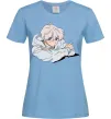 Жіноча футболка Anime art boy Блакитний Жіноча футболка Anime art boy Блакитний фото