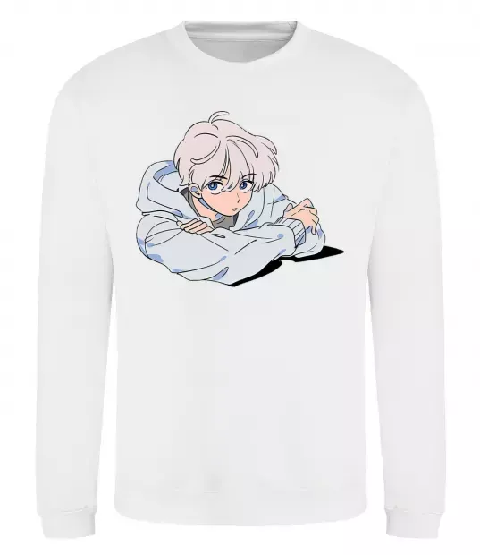 Свитшот Anime art boy Белый фото