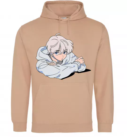Чоловіча толстовка (худі) Anime art boy Пісочний фото