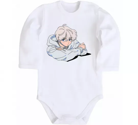 Дитячий бодік Anime art boy Білий фото