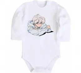 Дитячий бодік Anime art boy Білий фото