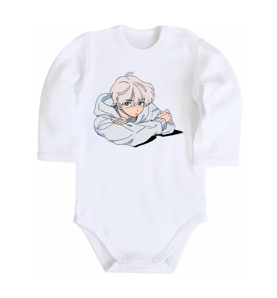 Дитячий бодік Anime art boy Білий фото