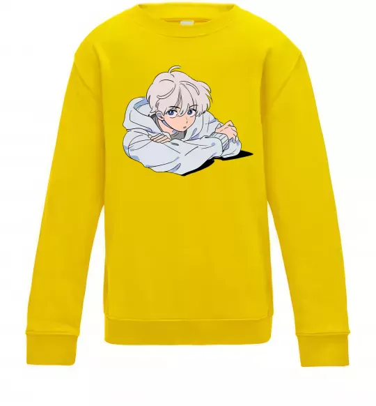 Дитячий світшот Anime art boy Сонячно жовтий фото
