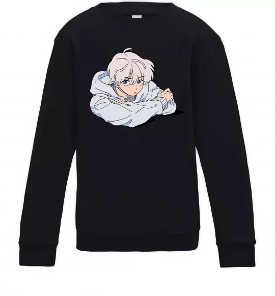 Дитячий світшот Anime art boy Чорний фото