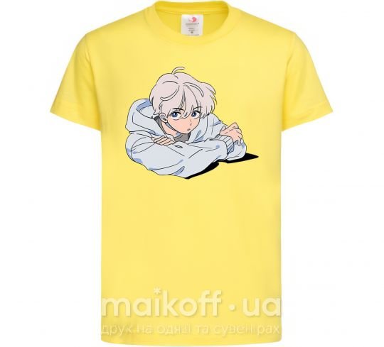 Дитяча футболка Anime art boy Лимонний фото