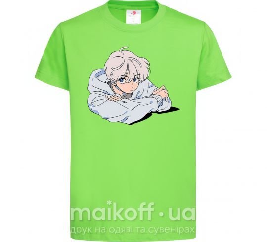 Детская футболка Anime art boy Лаймовый фото