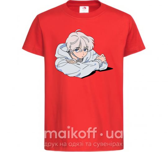 Детская футболка Anime art boy Красный фото