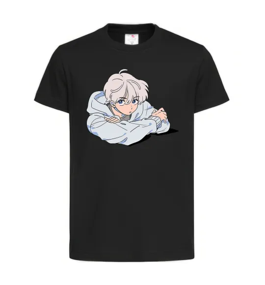 Детская футболка Anime art boy Черный фото
