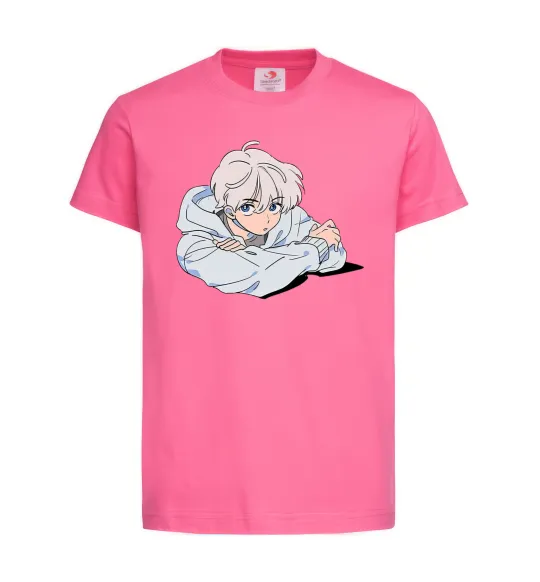 Детская футболка Anime art boy Ярко-розовый фото