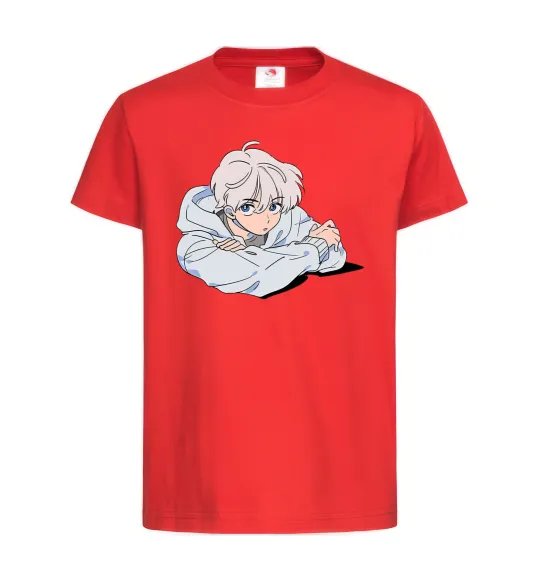 Детская футболка Anime art boy Красный фото