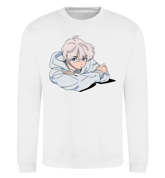 Світшот Anime art boy Білий фото
