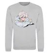 Світшот Anime art boy Сірий меланж фото