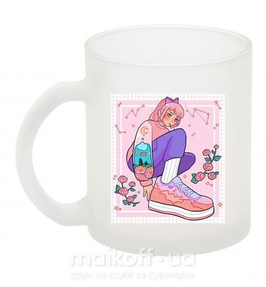 Чашка стеклянная Anime girl art Фроузен фото