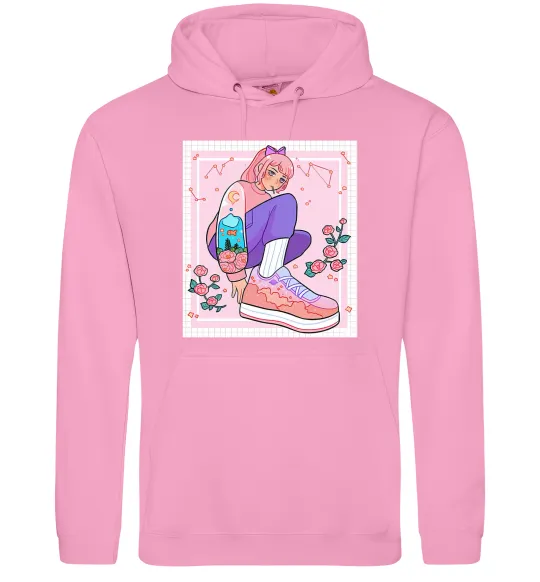 Жіноча толстовка (худі) Anime girl art Рожевий фото