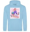 Жіноча толстовка (худі) Anime girl art Блакитний фото