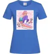 Жіноча футболка Anime girl art Яскраво-синій Жіноча футболка Anime girl art Яскраво-синій фото