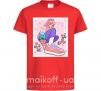 Детская футболка Anime girl art Красный фото