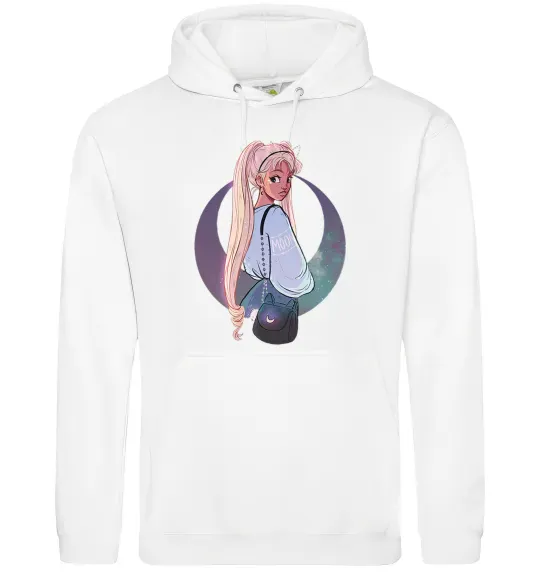 Женская толстовка (худи) Сейлор Мун рисунок Белый фото