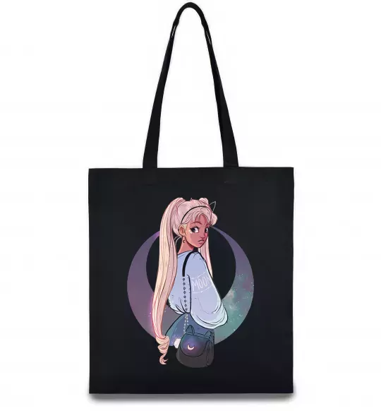 Еко-сумка Сейлор Мун рисунок Чорний фото
